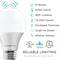 Luxrite A19 LED Light Bulbs Dusk to Dawn Motion Sensor 9W=60W 800LM 5000K Bright White E26 Base 6-Pack LR21483-6PK - alternate 4